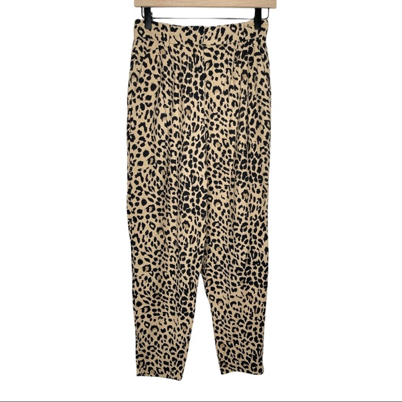 & Other Stories Leopard High Waist Tapered Trousers Pants - Picture 5 of 16